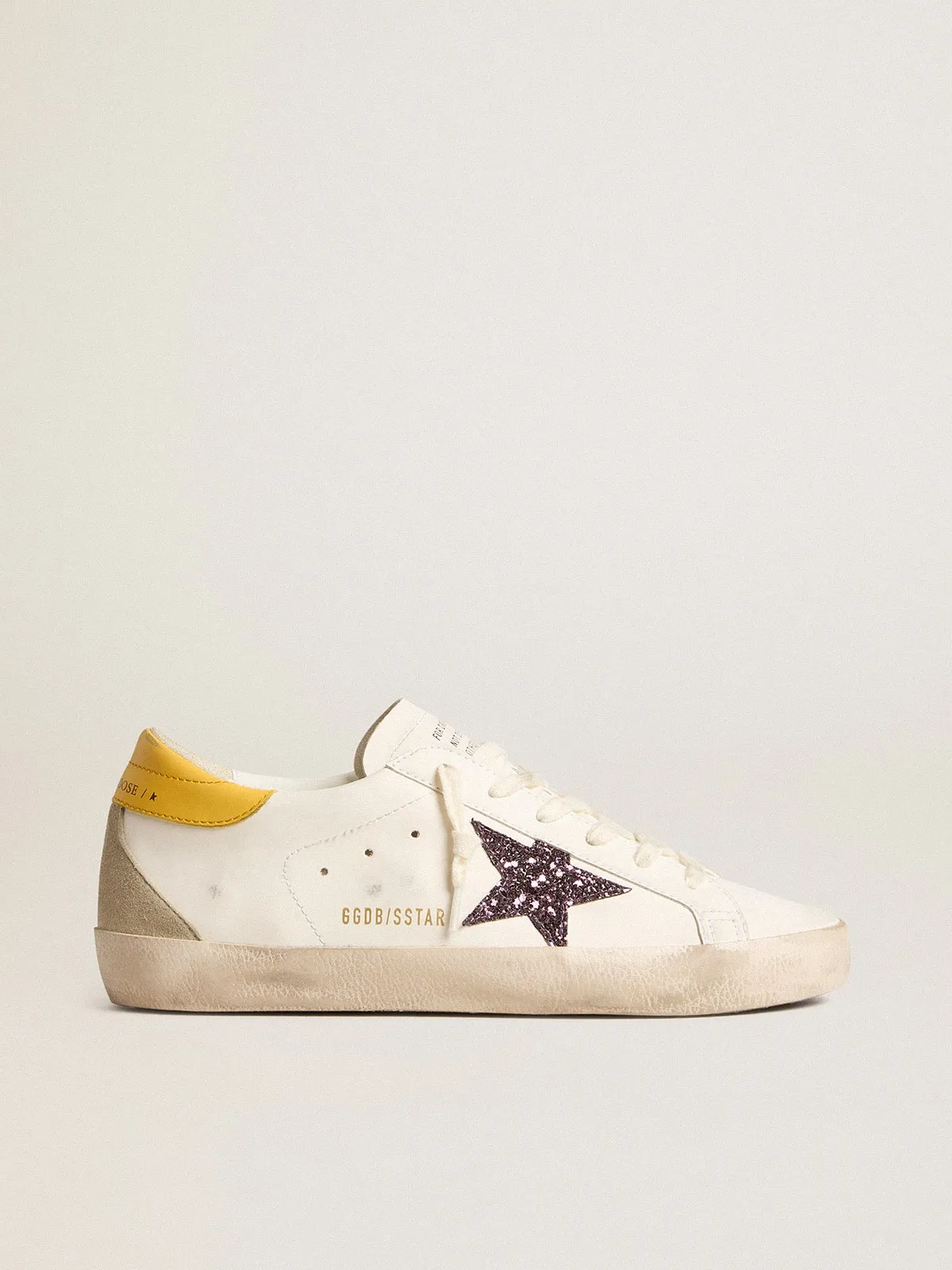 Women’s Bio-based Super-Star with red glitter star and leather heel tab